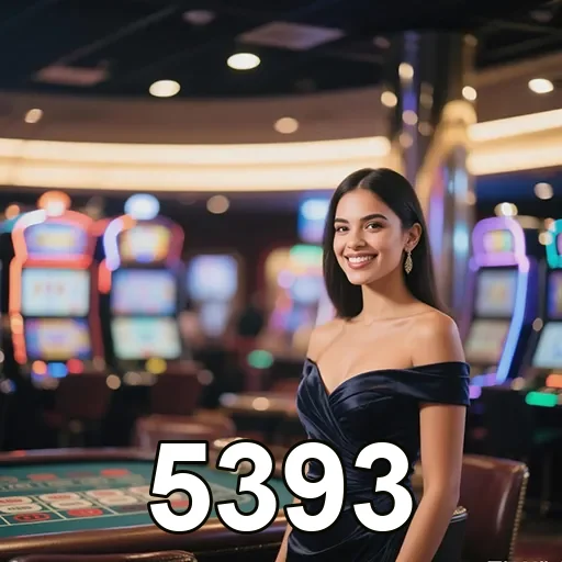 Imagem de um cassino com o logo 5393, representando diversão e entretenimento do site 5393.